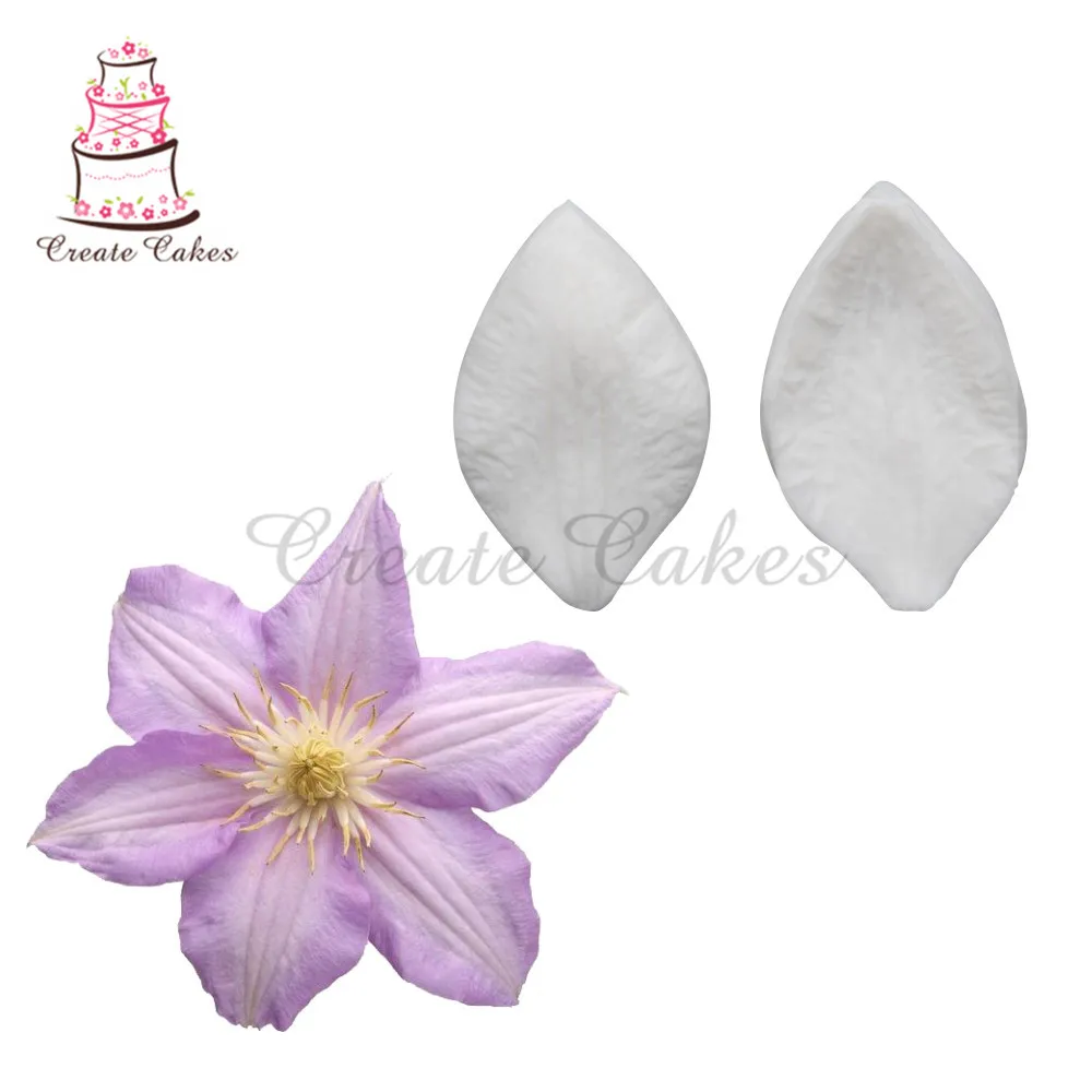 2 шт./компл. Клематисы сахара в виде лепестков силиконовая форма для жилкования