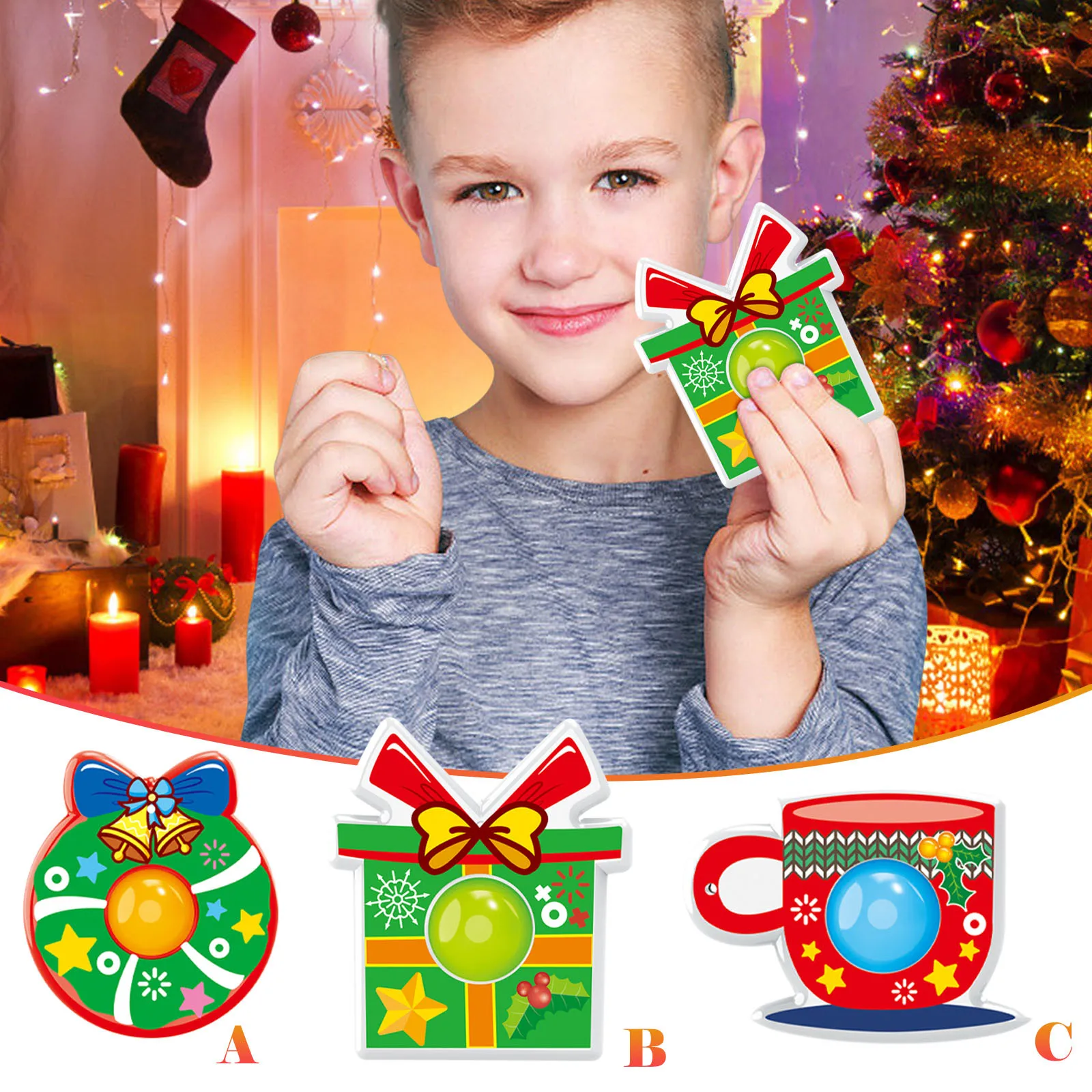 

Christmas Release Stress Toy поп ит Fidget Toys Anti Stress Kawaii Educational Toy Decompression Toy Hot Sale Christmas Gift