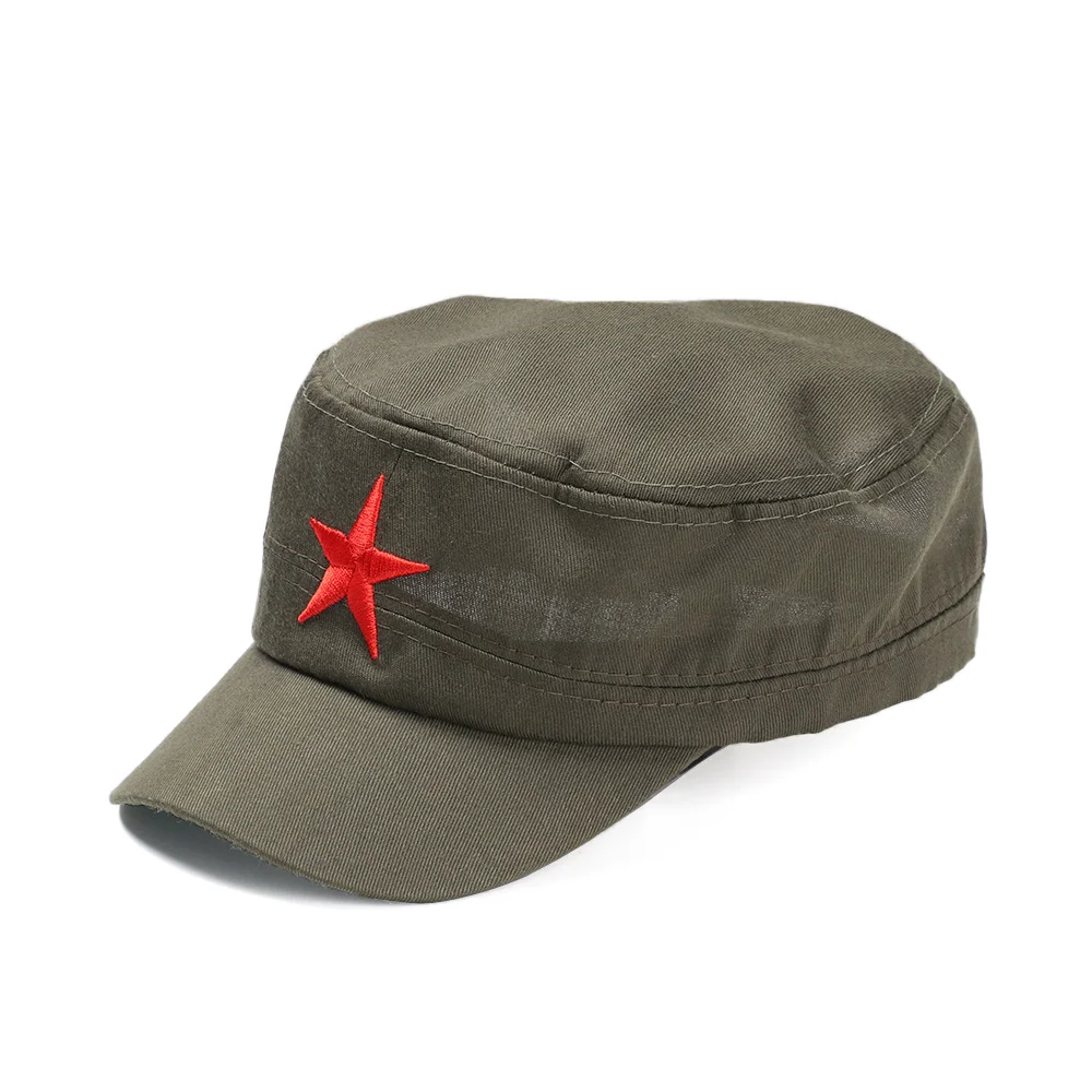 2-army green 1 шт., модная мужская и женская разноцветная унисекс Регулируемая Классическая стильная простая плоская винтажная армейская Кепка, кепка в стиле милитари, лучшая Кепка - Цвет: 2-army green