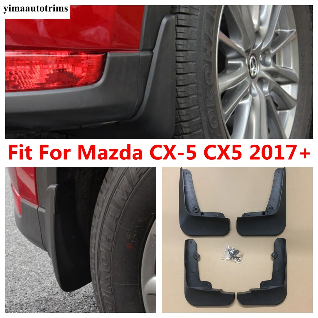 

Front Rear Mud Guard Mudguards Splash Flaps Plastic Protective Kit Trim For Mazda CX-5 CX5 2017 - 2022 Accessories Exterior