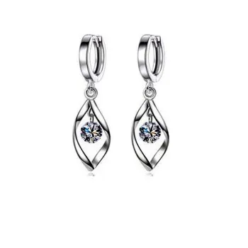 

Exquisite Korean version of earrings fashion trend ultra-flash zircon earrings simple atmospheric long-styleearrings KED-3210