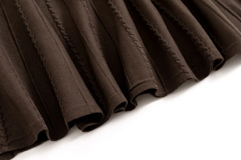 Осенне зимняя женская вязаная юбка 2019 женское вязаное платье с эластичной талией