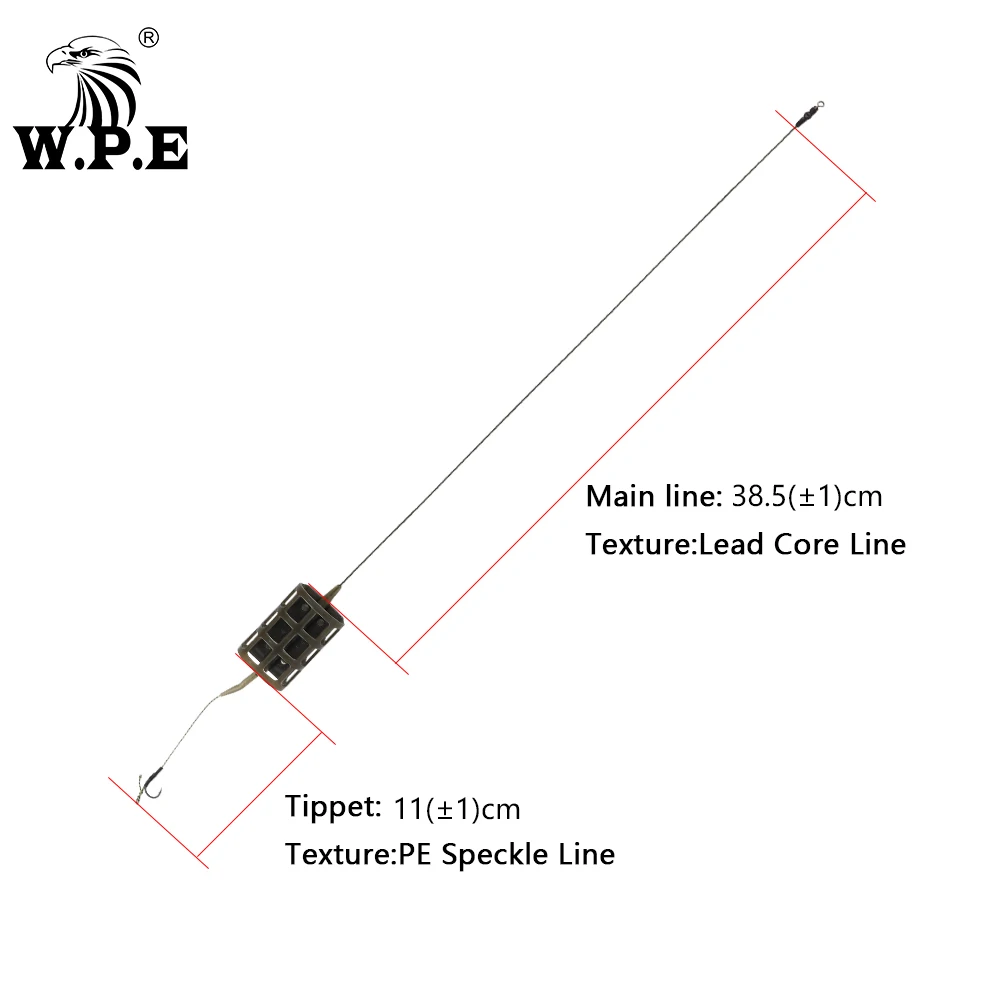 W.P.E 1 шт. рыболовный крючок для карпа группа 30 г/40 г/50 г/60 г/70 г свинцовый сердечник