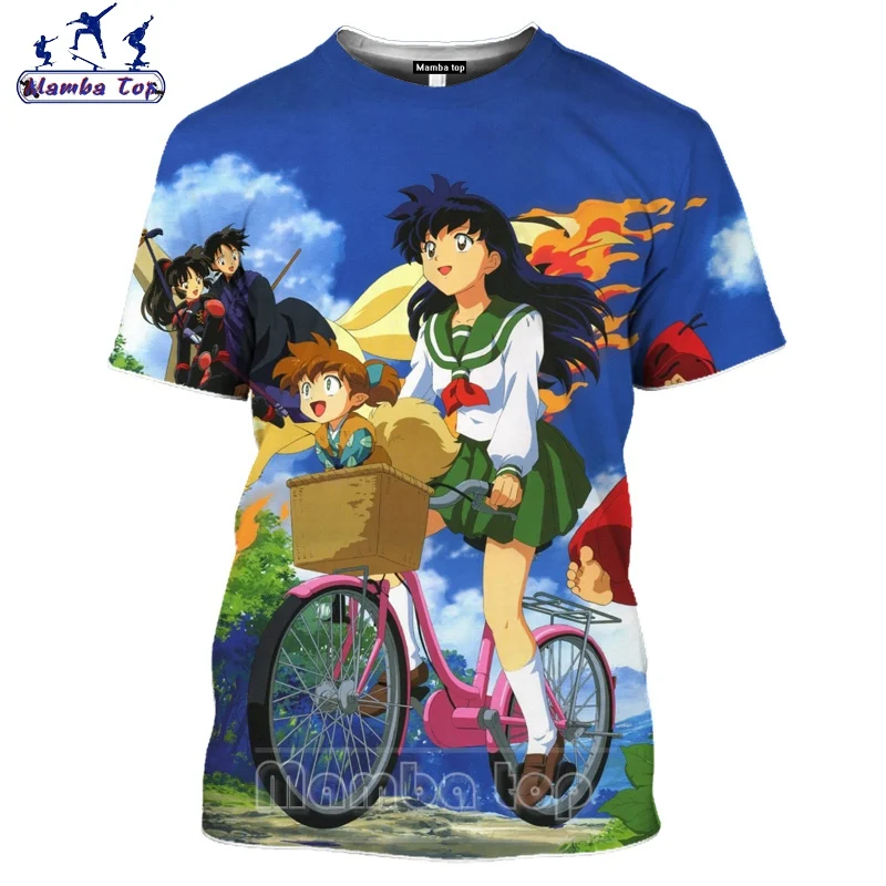 Mamba Топ Inuyasha футболка с коротким рукавом мужские футболки 3D принтом хигураси