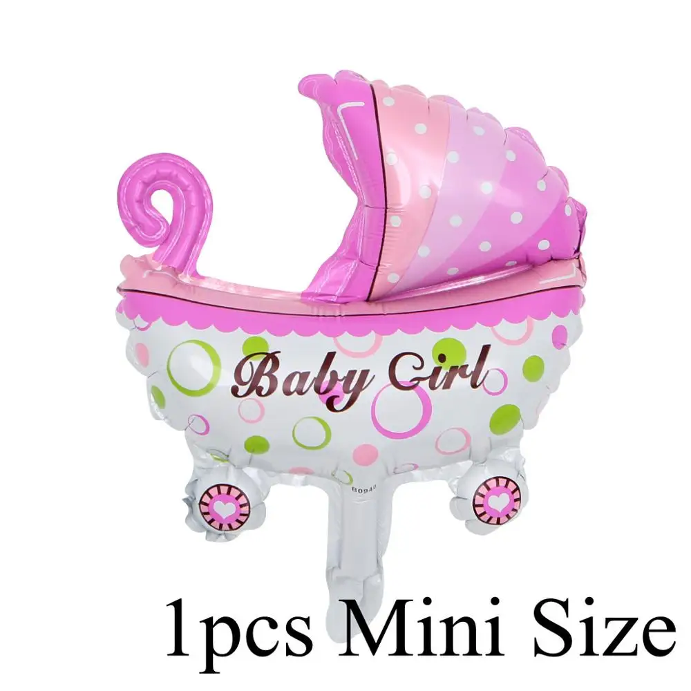 1pcs as the picture 5 шт./лот мини малыш душ мальчики девочки праздник украшения из фольги шары коляска гелиевые шары день рождения поставки globos - Цвет: 1pcs as the picture