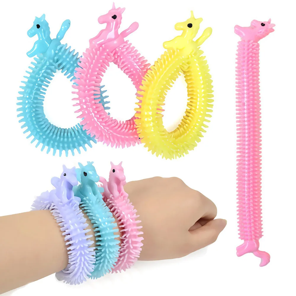 16 Knots Worm Squishy Fidget Toy Tangle Stretchy Strings Monkey Noodles Therapy Set Anti-Stress Squeeze Toys for Autism Kid | Игрушки и
