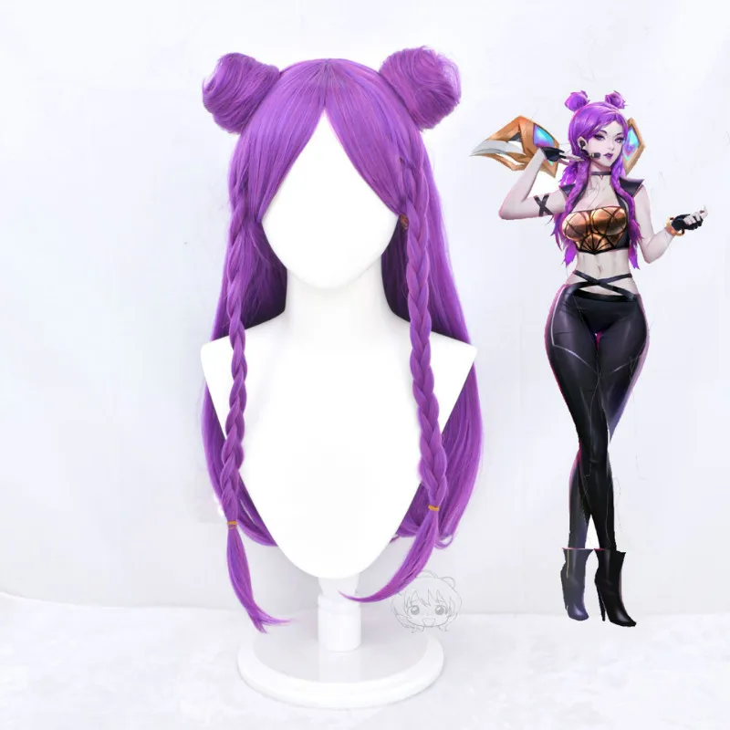 

LOL League of Legends KDA New Skin Ahri Kda Akali Rogue Assassin Evelynn Kaisa Cosplay Costume Wigs Synthetic Hair + Wig Cap