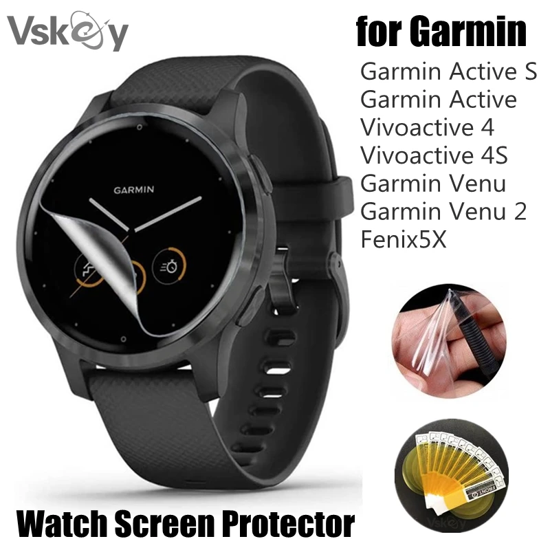 Мягкая защитная пленка из ТПУ для смарт-часов Garmin Vivoactive 4S Active S benz 2 Fenix 5X 10 шт. (без