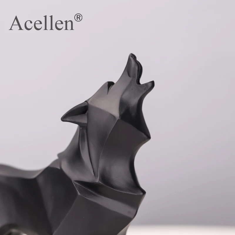 Статуя волка современная абстрактная Геометрическая стильная Статуэтка из