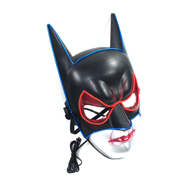 Два Цвета смешанные летучей мыши EL провода маска Хэллоуин Косплэй поставки