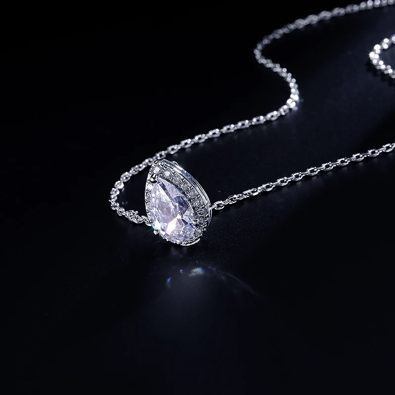 UILZ Горячая продажа Белый Цвет Груша вырезать кубический циркон мода прозрачный в