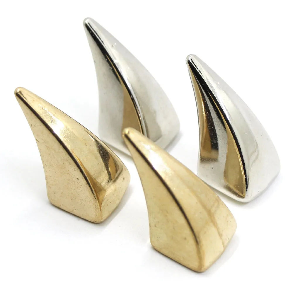 50 шт. пластиковые шипы и заклепки в форме рога золотистые/серебристые для одежды