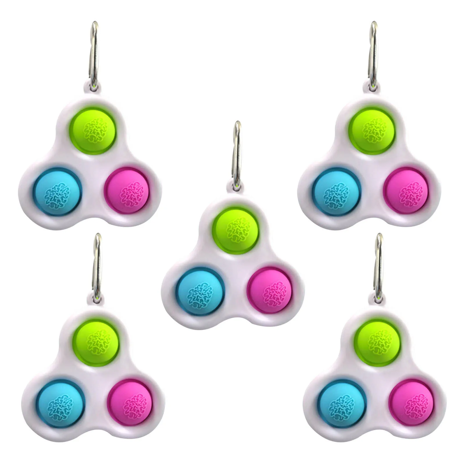 

5pcs Fidget Dimple Simple Fidget Toys Fat Brain Toys Push Stress Relief Hand Toys For Kids Adults Early Educational QW