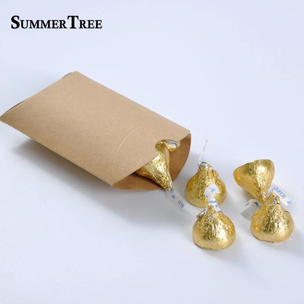 Подушки конфетные коробки Золотой Розовый Белый Черный Серебряный Крафт