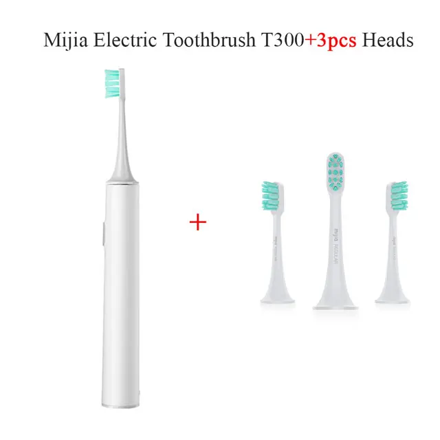 Add Brush head Xiaomi Mijia sonic электрическая зубная щетка T300 ультра звуковая Водонепроницаемая USB Беспроводная зарядка Глубокая чистка перезаряжаемая звуковая зубная щетка - Цвет: Add Brush head