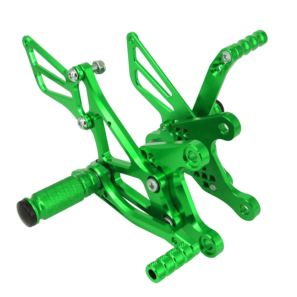 CNC Мотоцикл Регулируемые штифты для заготовки педали отдыха для KAWASAKI ZX6R ZX-6R ZX 6R 2005 2006 2007 2008 - Цвет: Зеленый