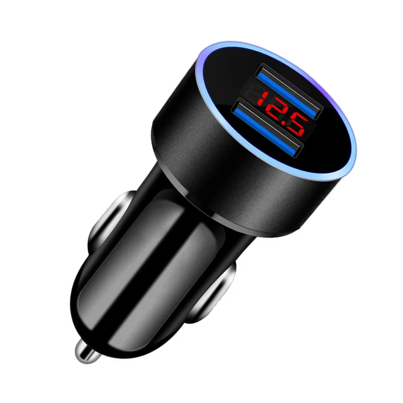 Автомобильное зарядное устройство с двумя USB-портами 3 1 А светодиодный дисплей