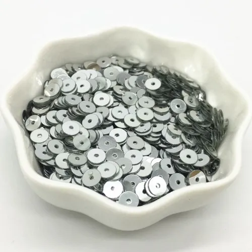 5mm Flat Silver Блестки 3-30 мм Серебряные Блестящие Блестки плоские круглые чашки пвх свободные Блестки блестка DIY ремесло шитье Женская одежда Аксессуары 20 г - Цвет: 5mm Flat Silver