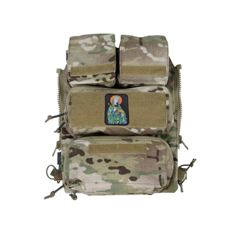 Тактическая нашивка Богородицы на липучке для одежды рюкзака вышитая швейная