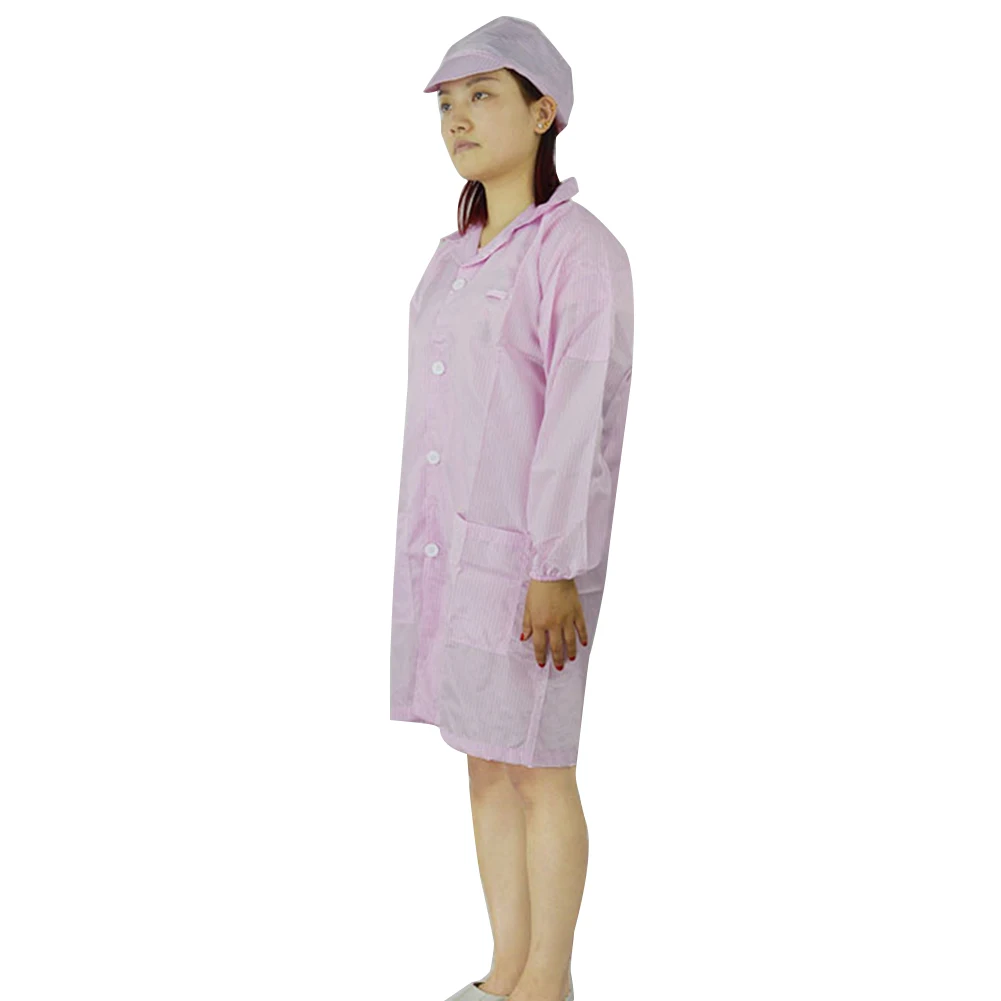 

Anti-static Smock Cleanroom Suit Overalls Dust-proof Lab Coat Isolation Gown Reusable Coveralls BMF88