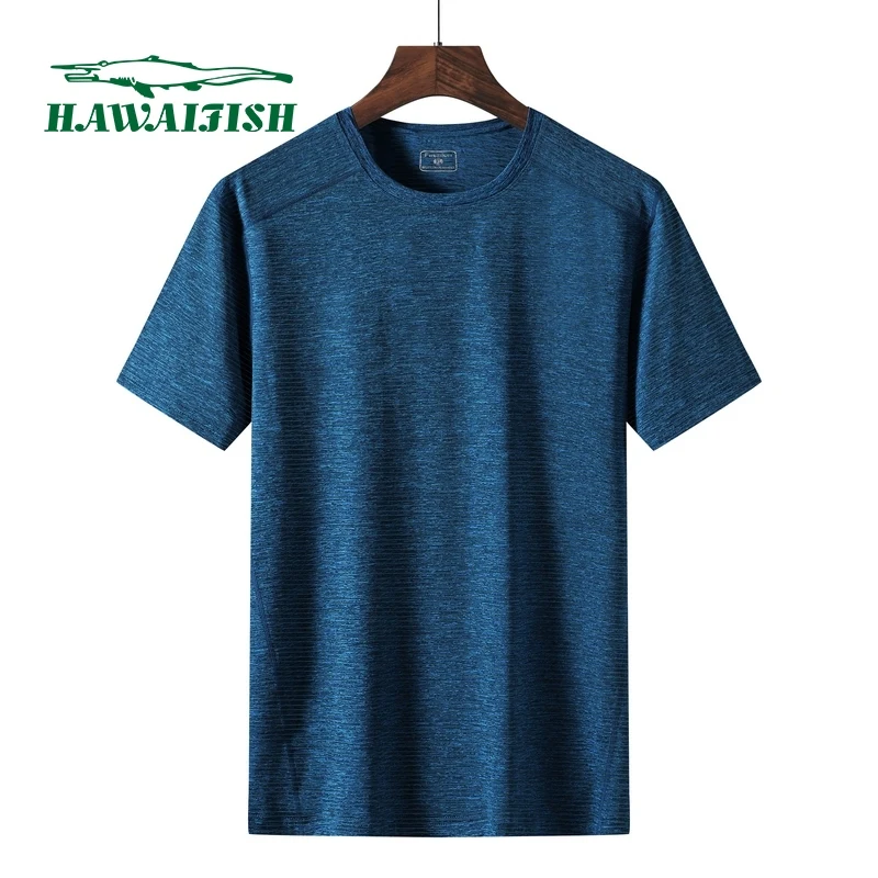 

2021 men's breathable ice silk t-shirt men's short-sleeved new sports quick-drying clothes old t-shirt fitness tshirt