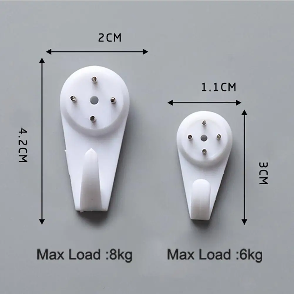 

Hook Invisible Decorative Plastic Wall Hook with Powerful Mini Small Straight Nail for Photo Wall Photo Frame Accessories
