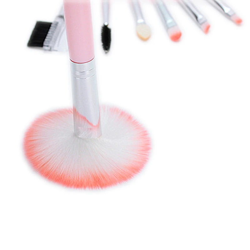 

ZZDOG 7Pcs Makeup Brush Set With Bag Rouge Eyeshadow Lip Brush Cosmetic Beauty tool Travel Portable PU Leather Storage Bag