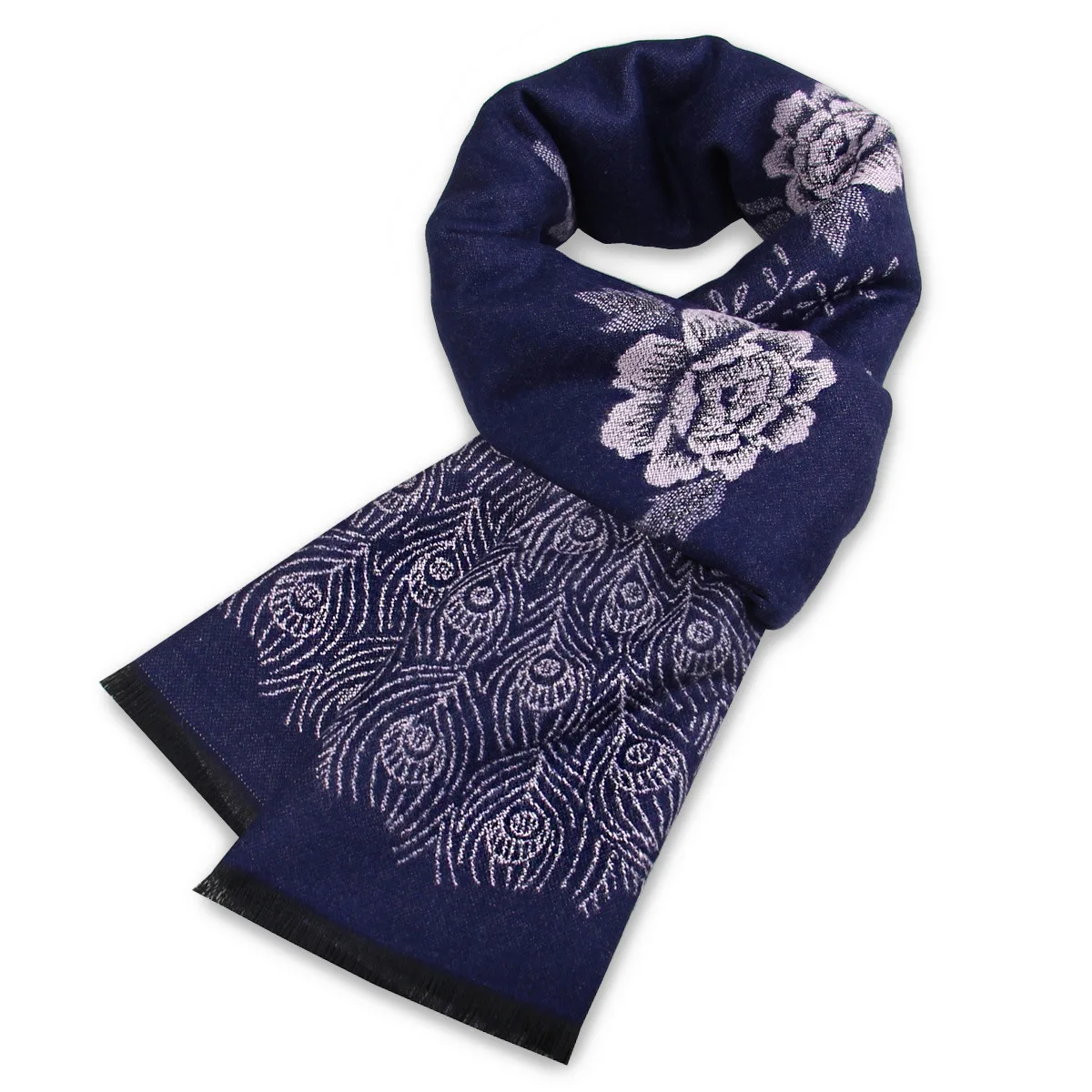 Winter warm scarf men wool Tassel double Fine Chinese Red Scarves winter new Fashion Cashmere Scarf for Men Shawls and wraps |