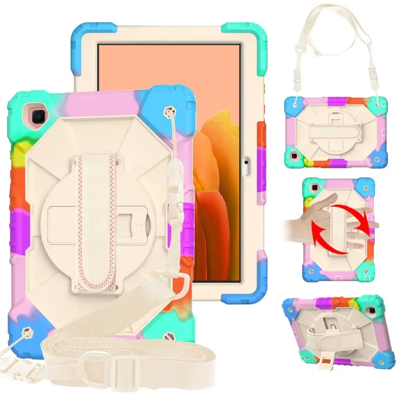 

For Samsung Galaxy tab A7 10.4 T505 T500 T507 T505N Case Kids Safe Foam Shockproof Shoulder Hand Strap Stand Tablet Cover