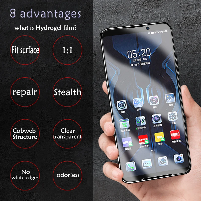 Гидрогелевая пленка IIRROONN для защиты экрана Xiaomi Black Shark 2 3 Pro полное покрытие Защита