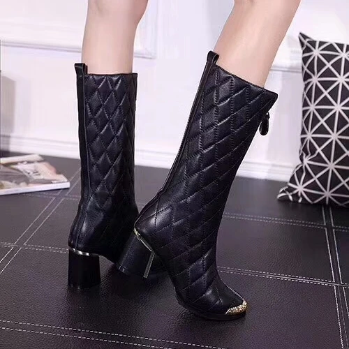 Женские высокие сапоги из листового металла женские ботинки на платформе