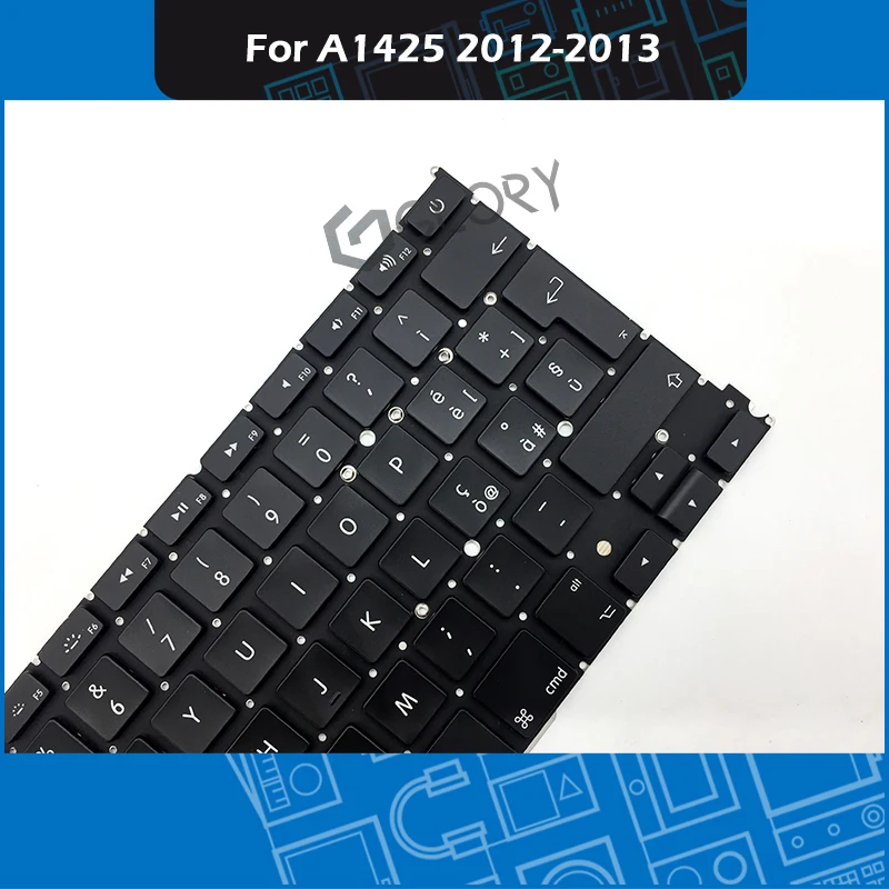 Итальянская клавиатура A1425 IT для Macbook Pro Retina 13 дюймов позже 2012 Ранняя 2013 замена