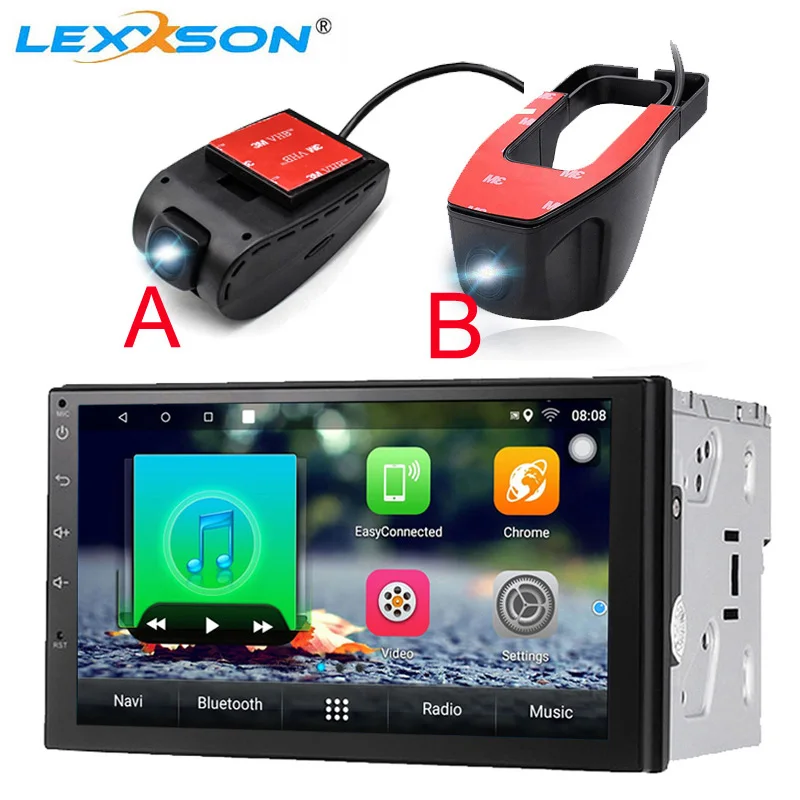 2din Android 7 1 автомобильное радио для Bluetooth Стерео gps wifi RDS FM touch 1024x600 Универсальный dvd