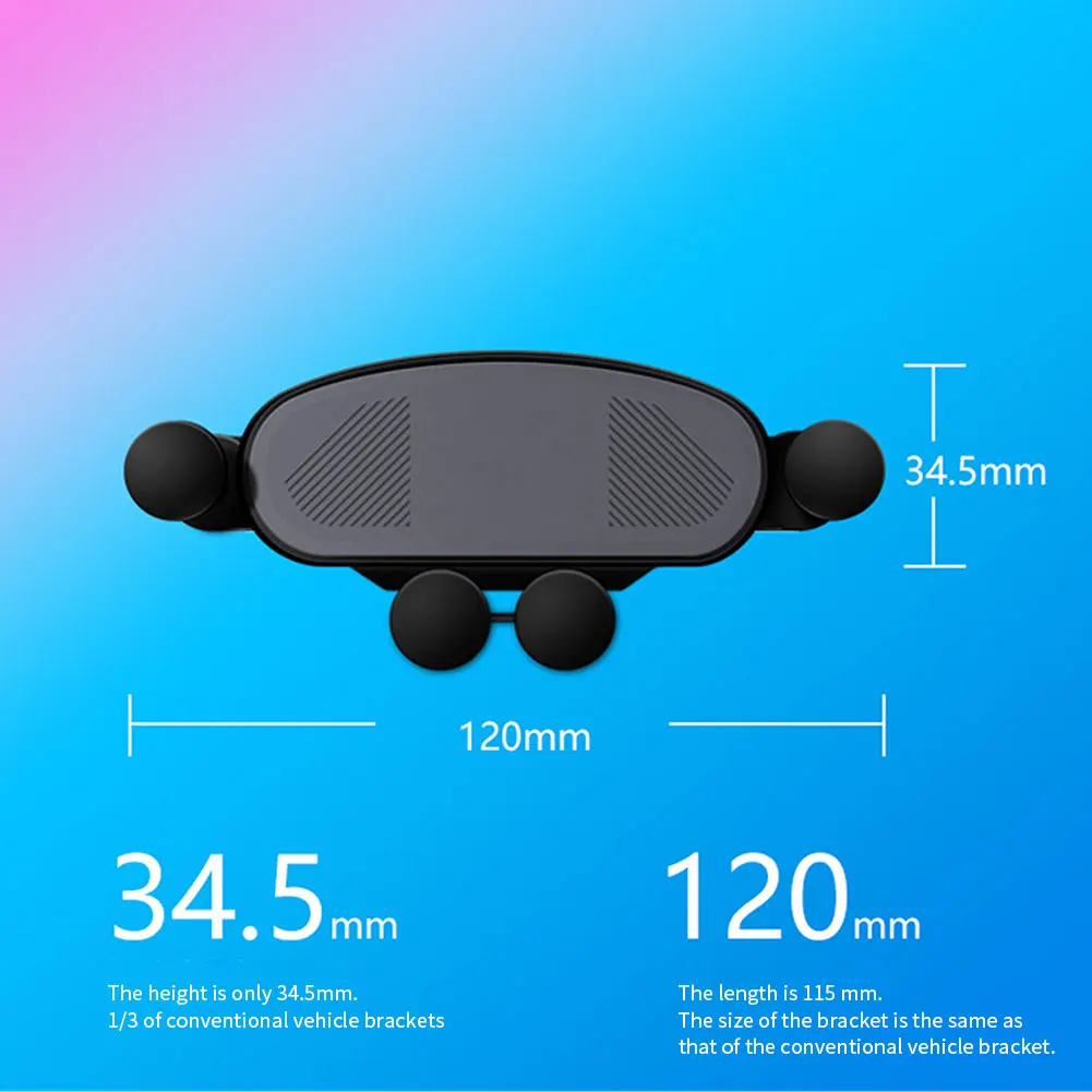 

Gravity Car Phone Holder GPS Stand Air Vent Clip Mount No Magnetic Mobile Holder Support Universal For 4.7-6.5 inch Smart Phone