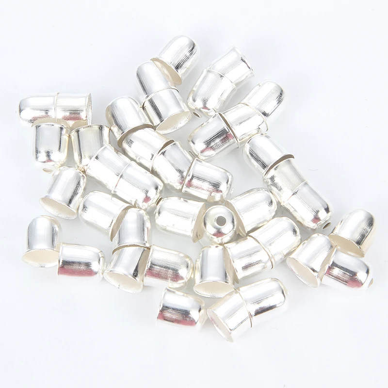 100 шт. кожаные шнуры фоторазъемы ожерелье браслет бусины концевые наконечники