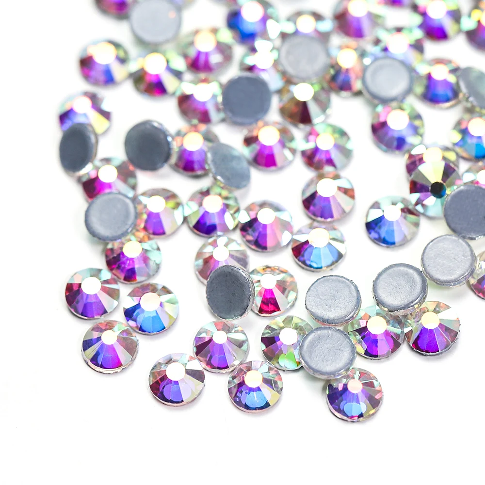 AAA высокое качество блестящее Хрустальное стекло AB SS3 SS50 с плоской задней