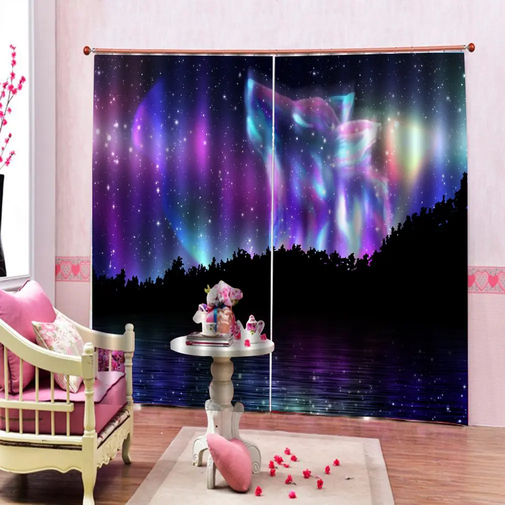 Занавеска с изображением волка современный дизайн занавеска для дома кухни