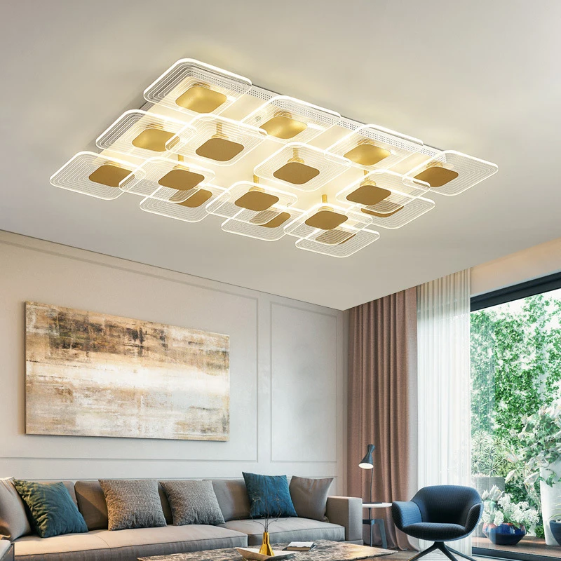 

Modern Led Ceiling Light Bedroom Luxury Simple Romantic Nordic Lighting Round Creative Square Living Kitchen Decor Lamp