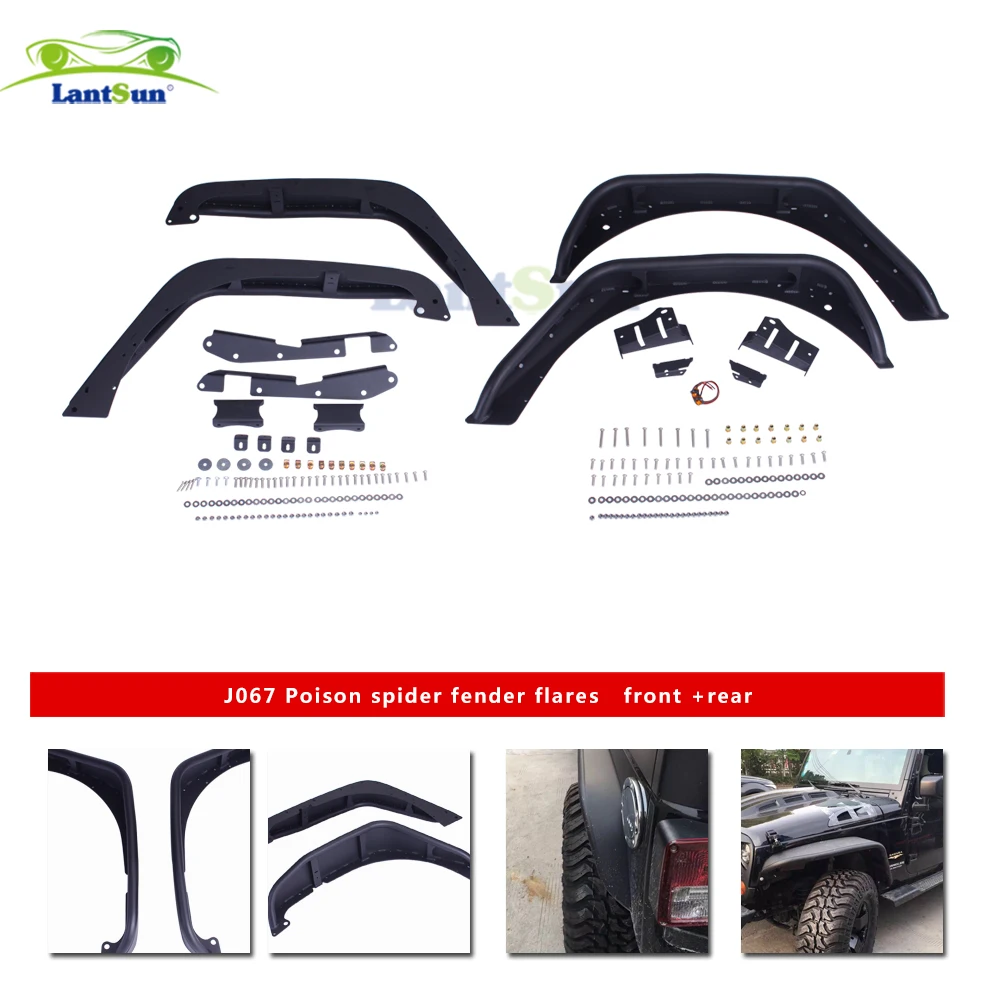 J067 отрава паук Брызговики передние + задние для Jeep for Wrangler JK 2007 2017 LANTSUN|Грязезащита|