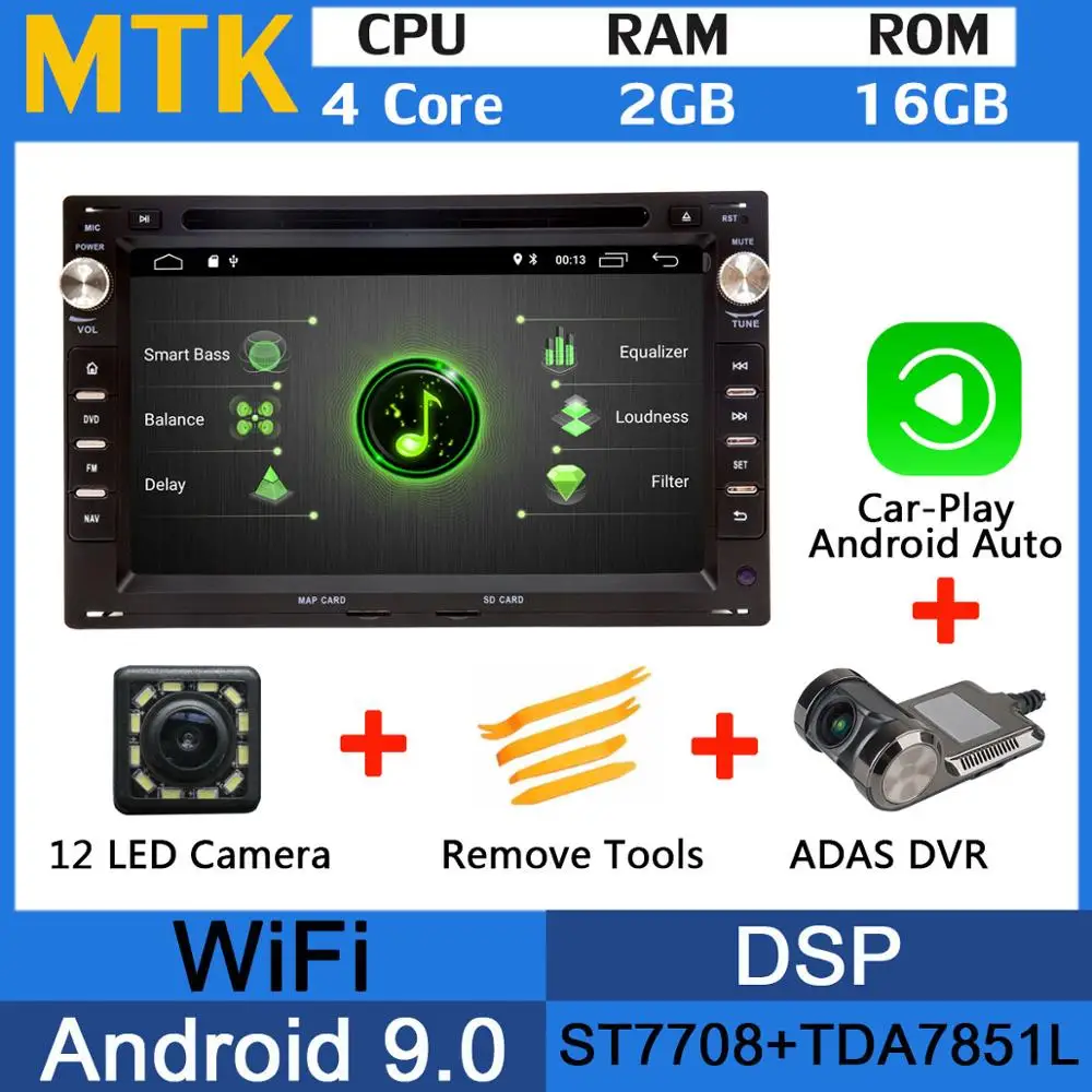 MTK-CarPlay ADAS PX6 Восьмиядерный Android 9,0 4 Гб+ 64 Гб USBx5 для Volkswagen VW Bora Polo MK3 MK4 Passat B5 MK5 Sharan GOLF IV Jetta автомобильный радиоприемник gps - Цвет: MTK-CarPlay ADAS