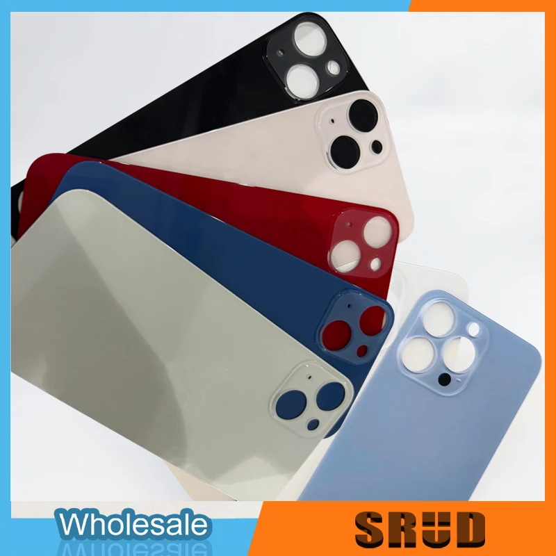 10pcs a big hole back cover glass for iphone 13 pro max battery rear lens replace phone back glass repair parts free shipping free global shipping