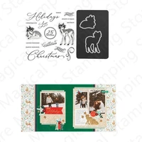 2021 new arrival christmas elk clear stamps and metal cutting dies stencils for diy decoration making greeting card scrapbooking