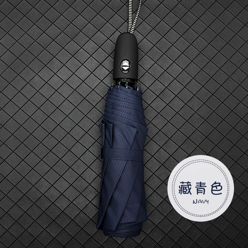 

Business Automatic Umbrella 3 Folding Men's Ladies Large Sunny Anti Uv Umbrella Windproof Sombrillas Foldable Umbrella DL60YS