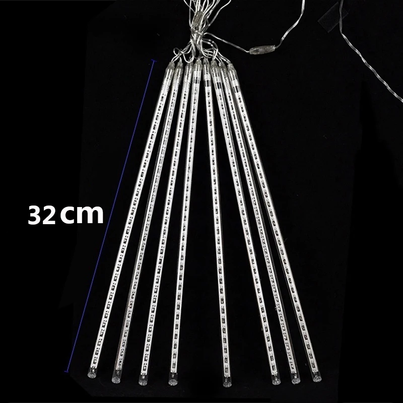 

Solar LED Meteor Shower Rain Lights Holiday String Lights Waterproof Garden Light 8 Tubes 144 Leds Christmas Wedding Decoration