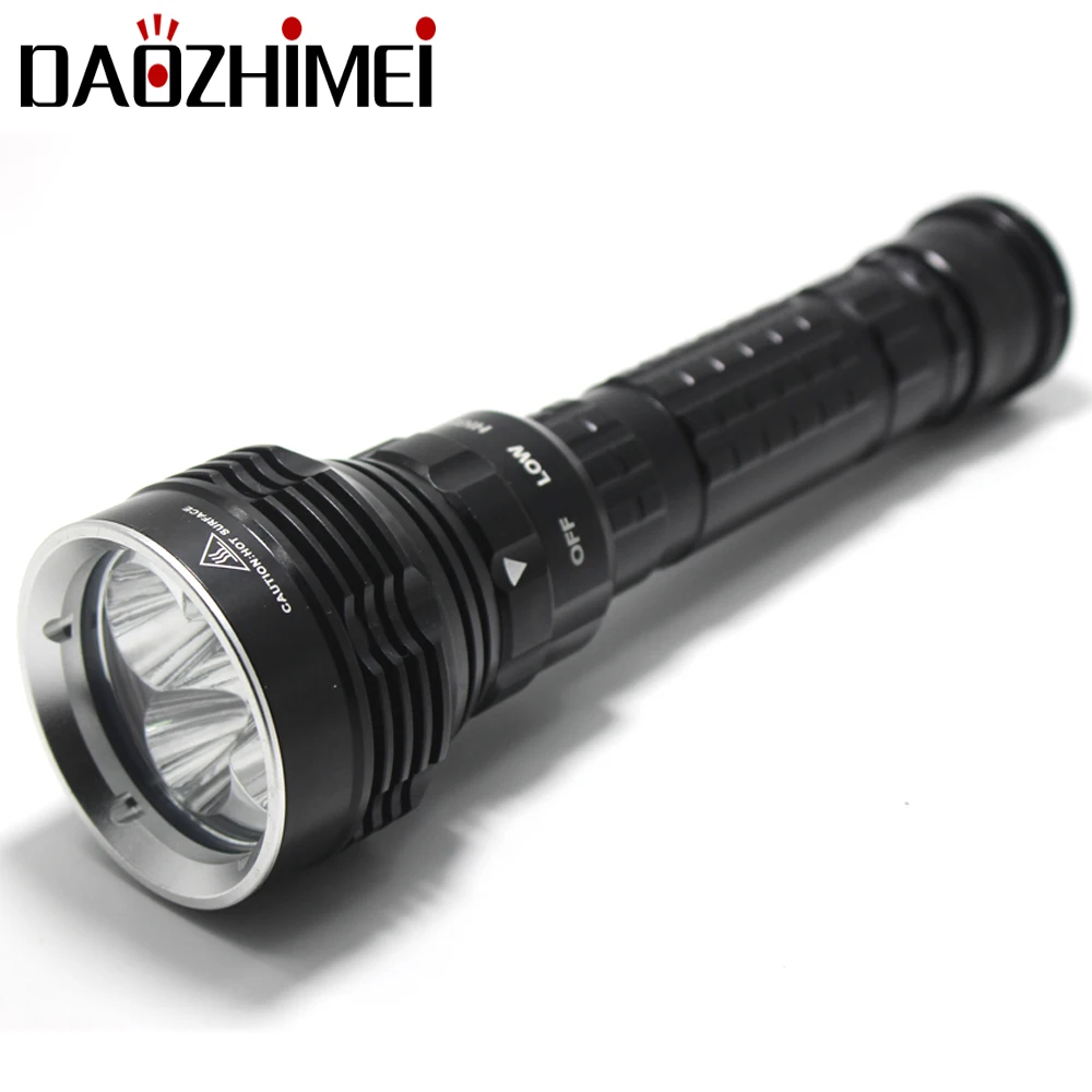 Comprar Linterna De Submarinismo LED 5000LM Bajo El Agua 200m XM-5 * L2 Linterna Táctica Portátil Alimentada Por Batería 2X18650/26650