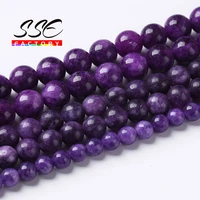 6 8 10mm natural charoite jades beads purple angelite round loose stone beads for jewelry making diy bracelets accessories 15