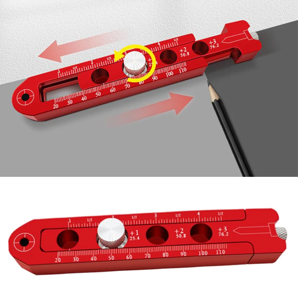 

Woodworking Scribing Ruler Durable Compass Scriber Adjustable Scribing Ruler Round Drawing Marking Gauge Tool For Carpenter