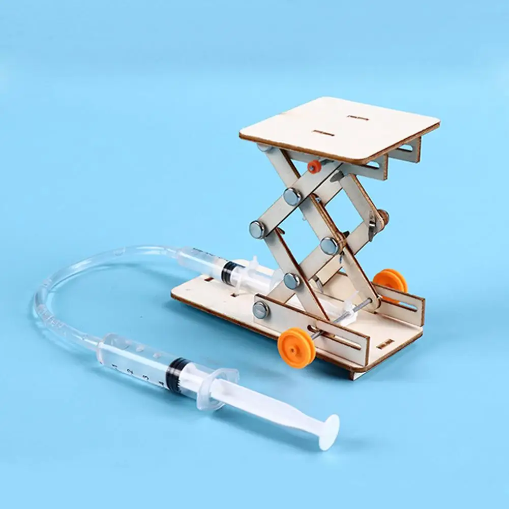 

Kids DIY Science Toys Educational Scientific Experiment Kit Hydraulic Lift Table Model Physics School STEM Projects