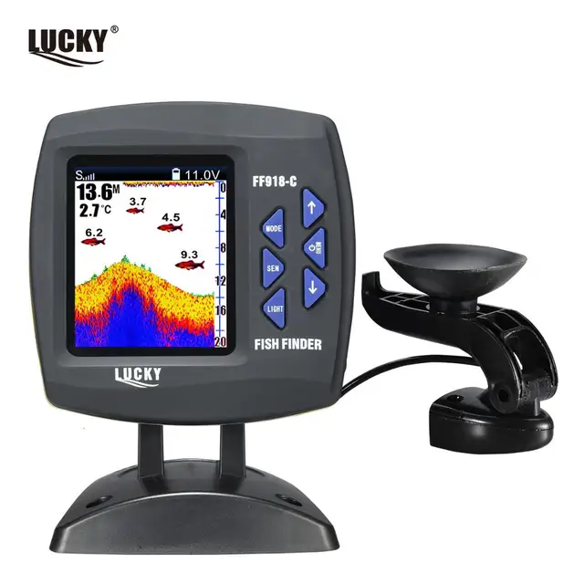 LUCKY FF918-C180S Wired Fishing finder 540ft/180m Depth Sounder Fish Detector Monitor echo sounder for fishing from a boat 1