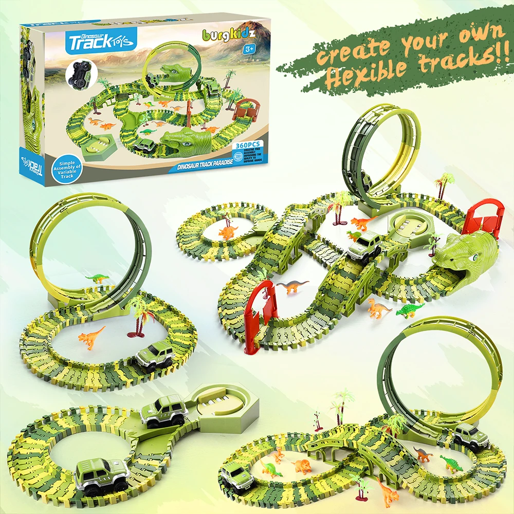Игрушечная железная дорога BURGKIDZ набор динозавров 400 шт. | Игрушки и хобби